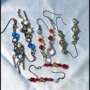 Repurposed earrings Swarovski vintage Crystal